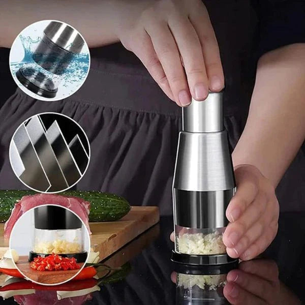 🔥Last Day Buy 1 Get 1 Free $14.99 Each🔥Stainless Steel Hand Food Chopper Garlic Press