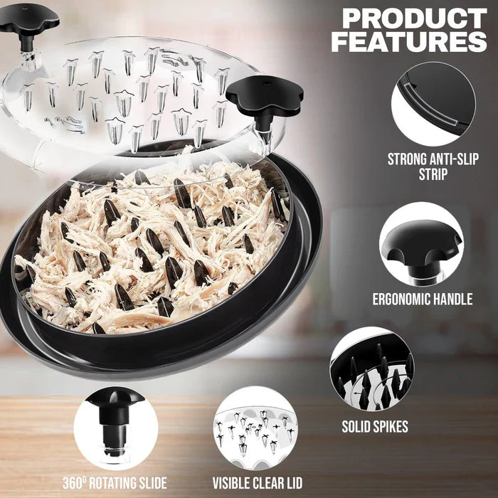 🔥50%OFF🔥Chicken Breast Shredder - Meat Shredder Machine Suitable for Pork Beef Chicken Twist with Brush & Fork