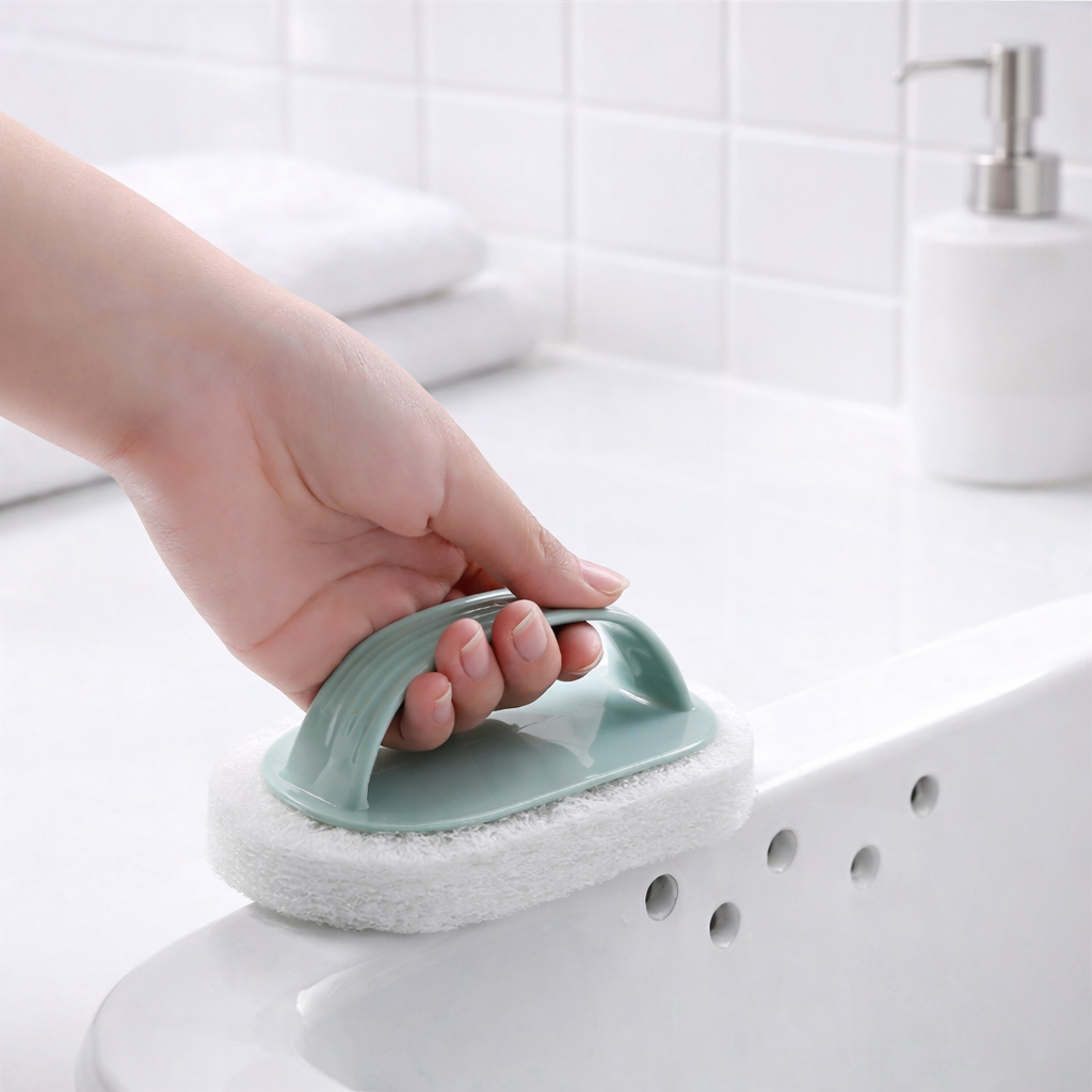 Ergonomic Sponge Cleaning Brush with Handle
