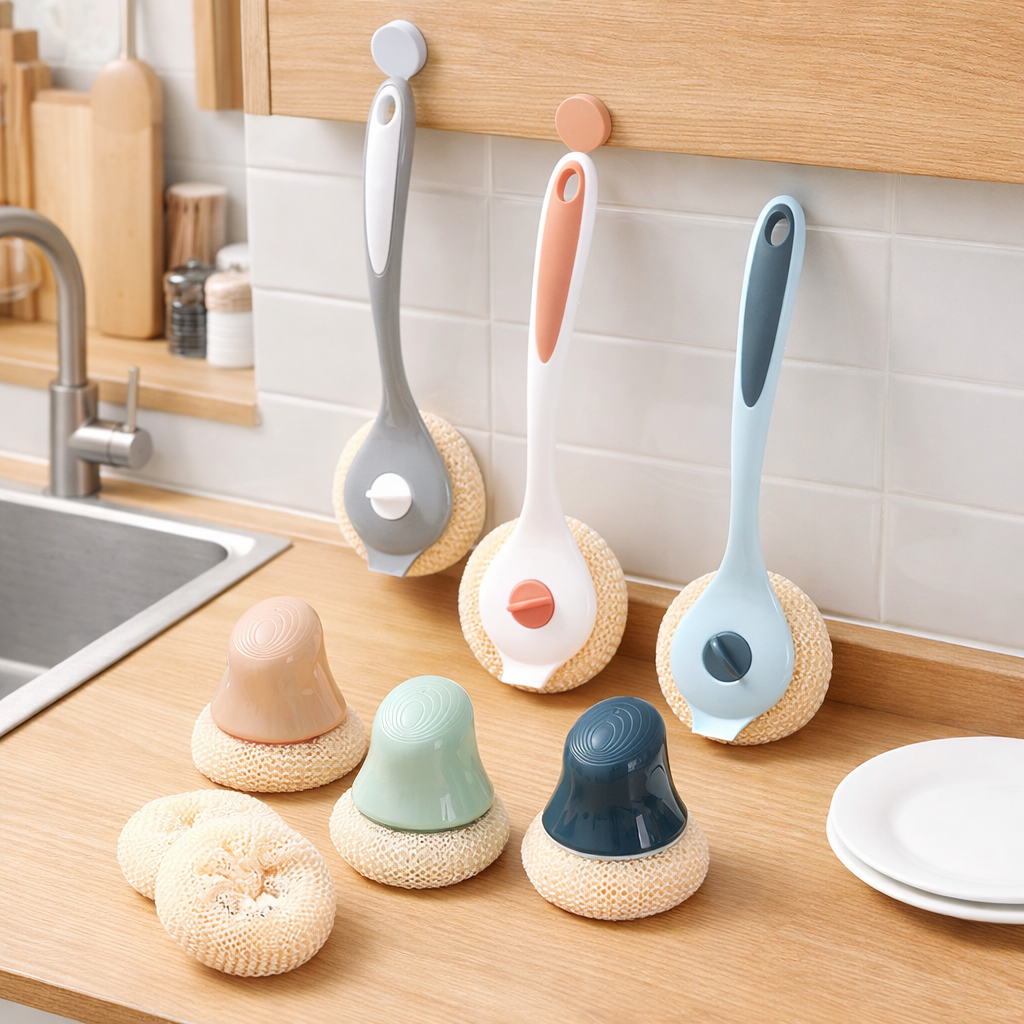 Kitchen Dishwashing Brush with Handle