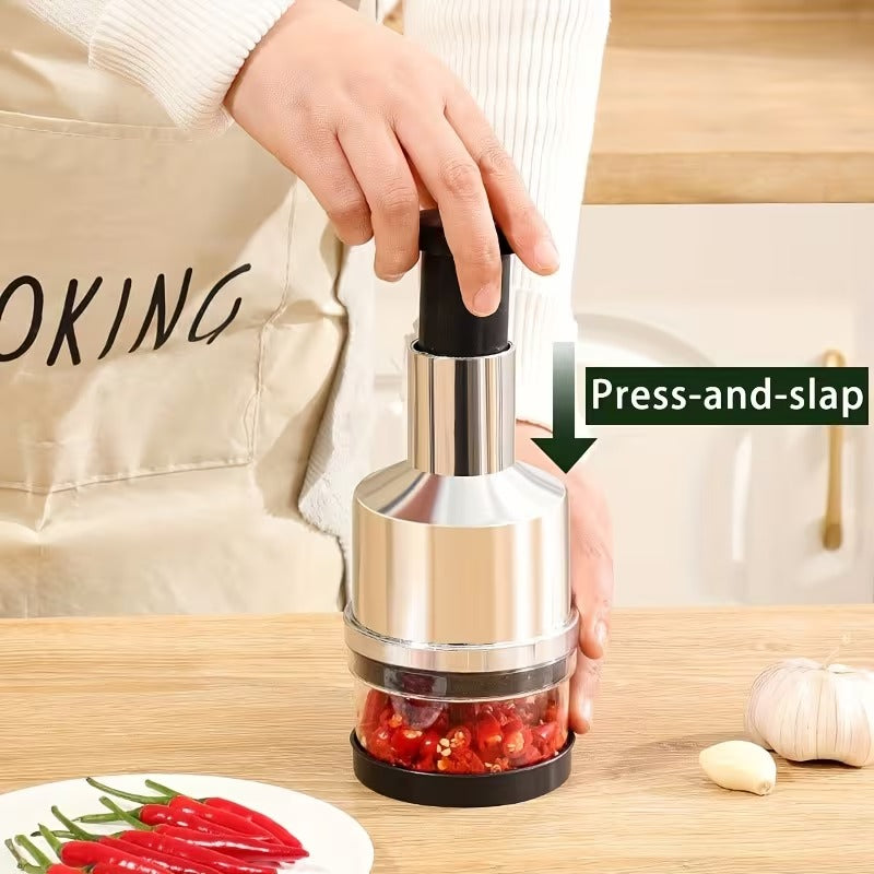 🔥Last Day Buy 1 Get 1 Free $14.99 Each🔥Stainless Steel Hand Food Chopper Garlic Press