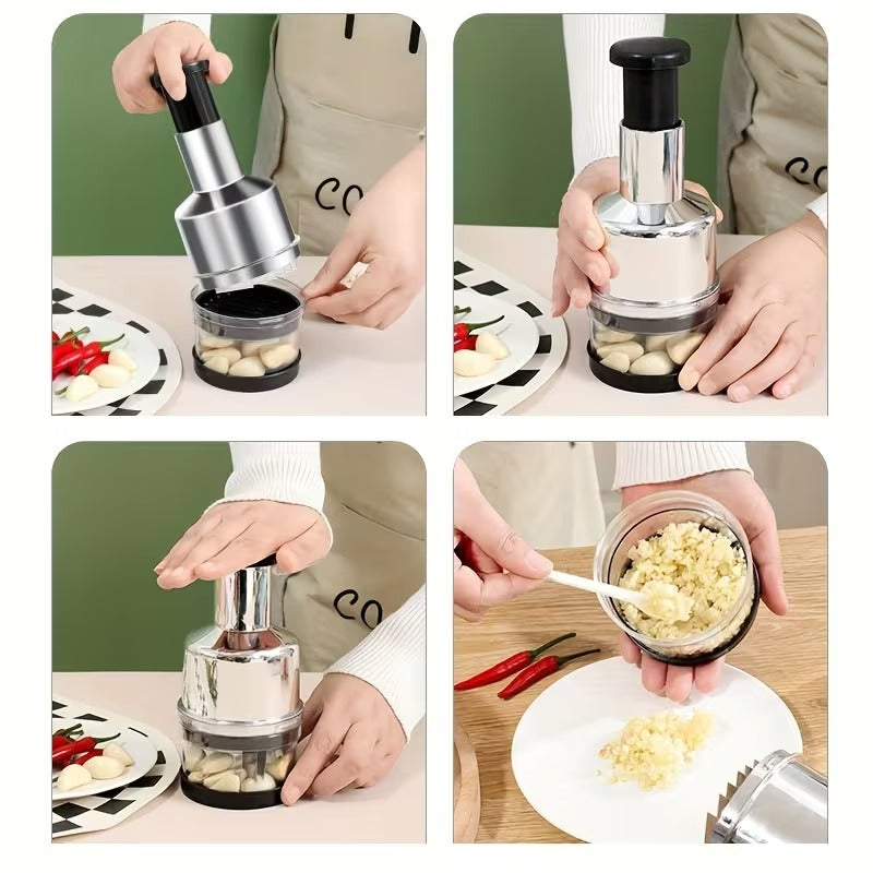 🔥Last Day Buy 1 Get 1 Free $14.99 Each🔥Stainless Steel Hand Food Chopper Garlic Press